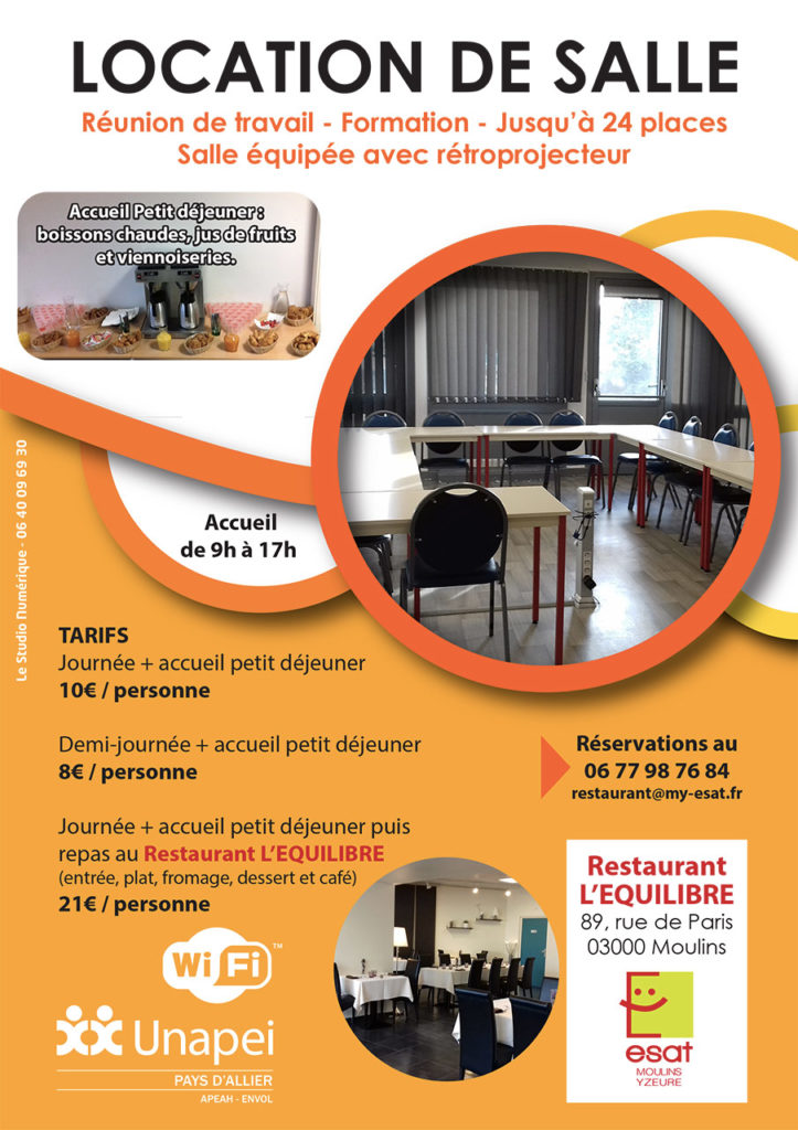 ESAT Moulins-Yzeure, location de salle de réunion